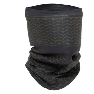 Olive Drab Shemagh Print Multi-Use Neck Gaiter and Face Covering Tactical Wrap
