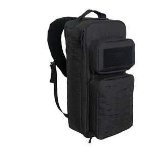 Black Tactical Single Sling Pack w/ Laser Cut MOLLE
