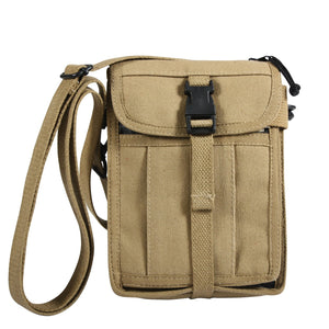 Khaki Canvas Travel Portfolio Bag