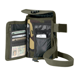 Woodland Camo Canvas Travel Portfolio Bag