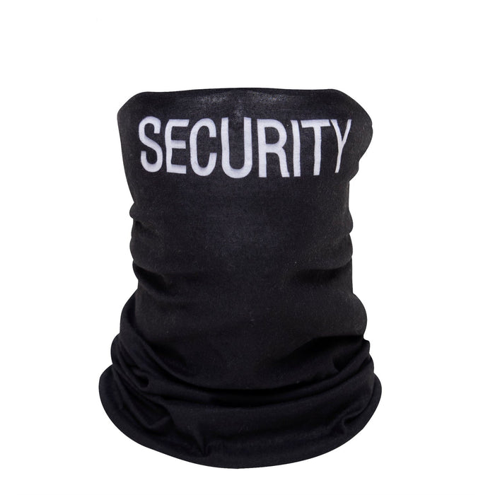 Black / Security Multi-Use Neck Gaiter and Face Covering Tactical Wrap