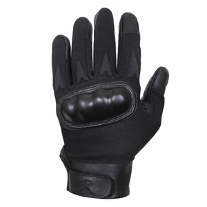 Black Tactical Hard Knuckle Cut Gloves
