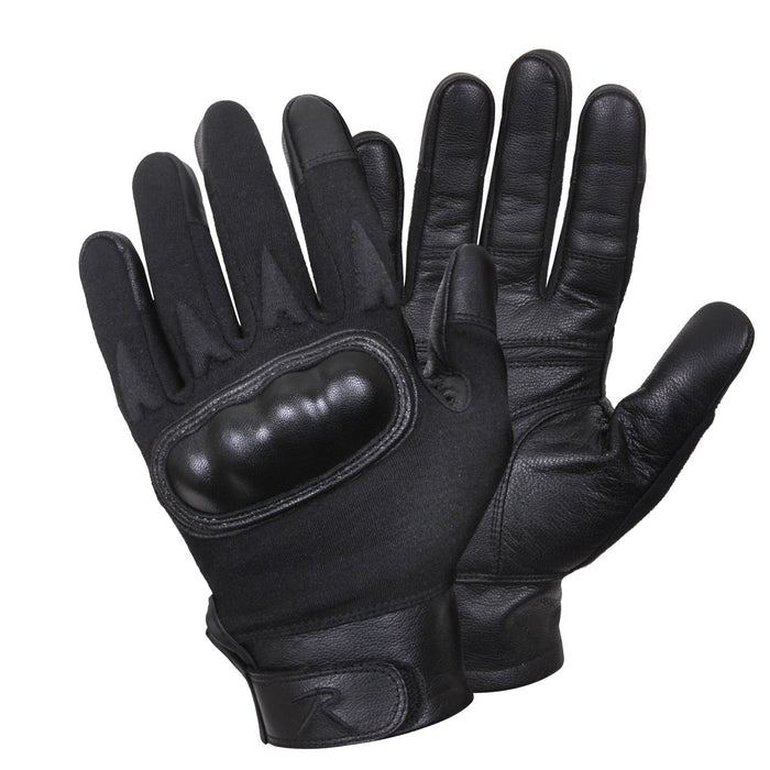 Black Tactical Hard Knuckle Cut Gloves