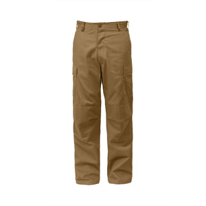 Coyote Brown Relaxed Fit Zipper Fly Twill Tactical BDU Pants