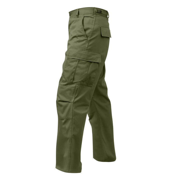 Olive Drab Relaxed Fit Zipper Fly Twill Tactical BDU Pants