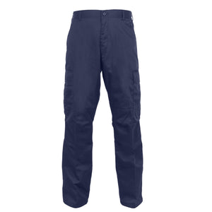 Navy Blue Relaxed Fit Zipper Fly Twill Tactical BDU Pants