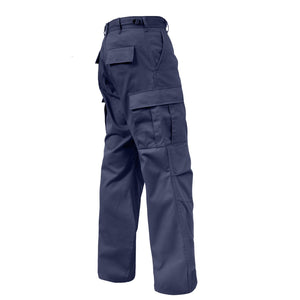 Navy Blue Relaxed Fit Zipper Fly Twill Tactical BDU Pants