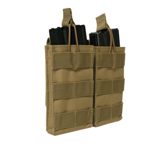 Coyote Brown MOLLE Open Top Double Mag Pouch
