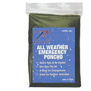 Lightweight All Weather Emergency Poncho