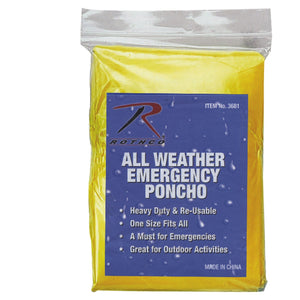 Lightweight All Weather Emergency Poncho