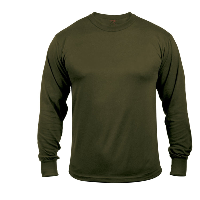Olive Drab Wicking T-Shirt – Sleeve GRANDPOPSARMYNAVY Long Moisture