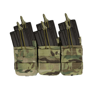 Multicam M4/AR15 MOLLE Open Top Six Rifle Mag Pouch