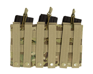 Multicam MOLLE M4/AR15 Triple Kangaroo Rifle and Pistol Mag Pouch