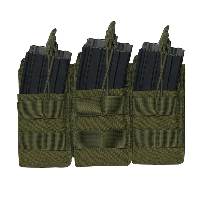 Olive Drab M4/AR15 MOLLE Open Top Six Rifle Mag Pouch