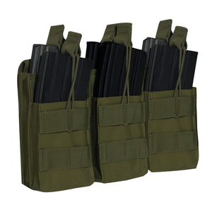 Olive Drab M4/AR15 MOLLE Open Top Six Rifle Mag Pouch