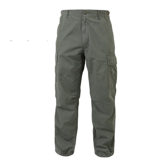 Vietnam War OD Green Rip-Stop Jungle Fatigue Pants Reproduction