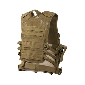 Coyote Brown Cross Draw MOLLE Tactical Vest
