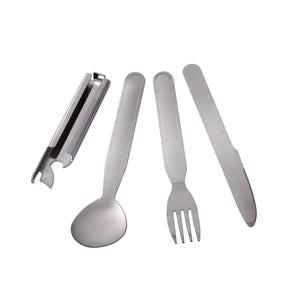 Knife, Fork, Spoon, And Can Opener/Bottle Opener Deluxe Chow Set