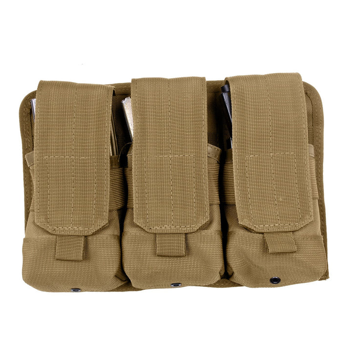 Coyote Brown Universal Triple Mag Rifle Pouch