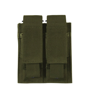 Olive Drab MOLLE Double Pistol Mag Pouch