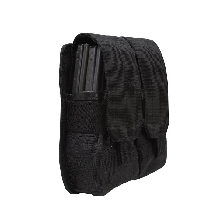 Black MOLLE Universal Double Rifle Mag Pouch