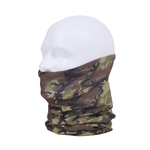 Woodland Camo Multi-Use Neck Gaiter and Face Covering Tactical Wrap