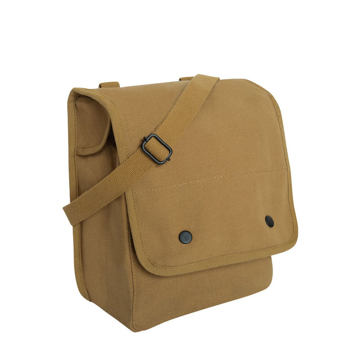 Coyote Brown Canvas Map Case Shoulder Bag