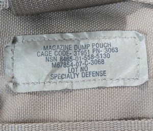 U.S.M.C. Coyote Brown MOLLE Dump Pouch USED