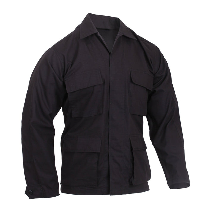 Black 100% Cotton Rip-Stop BDU Shirt