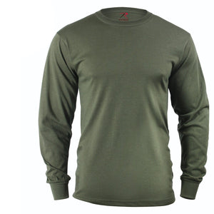 Olive Drab Long Sleeve Solid T-Shirt