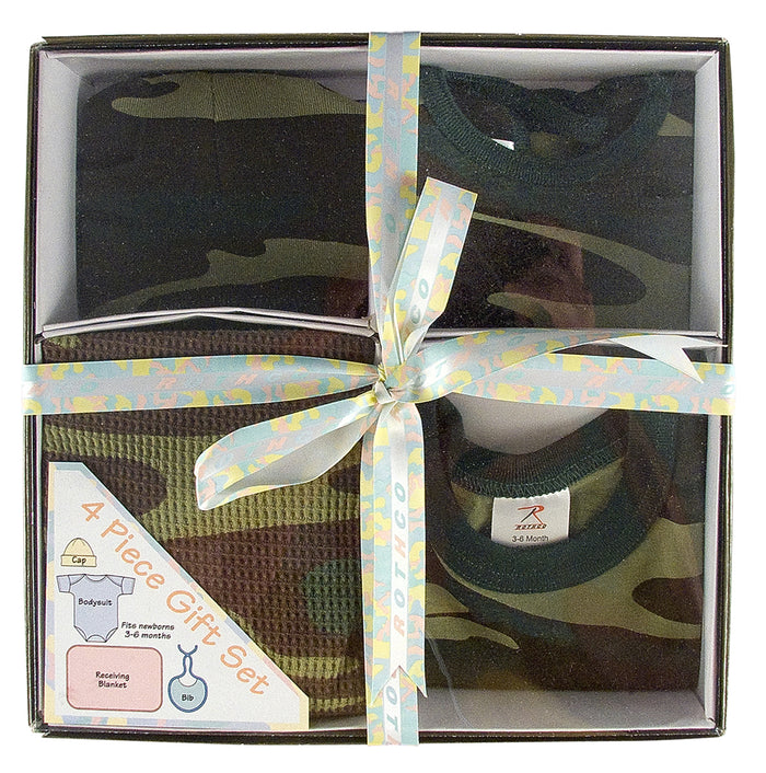 Infant 4 Piece Woodland Camo Boxed Gift Set