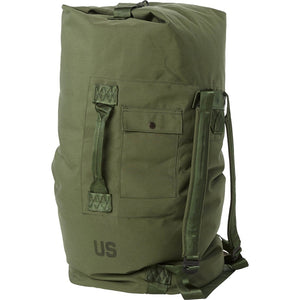 U.S. Military OD Top Loading Nylon Duffle Bag USED