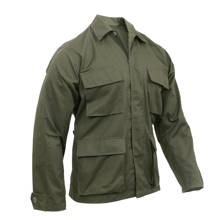 Olive Drab Poly/Cotton Twill Solid BDU Shirt