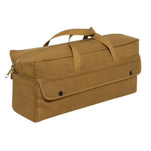 Coyote Brown Canvas Jumbo Tool Bag W/ Brass Zipper