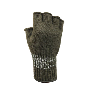 Olive Drab G.I. Fingerless Glove Liners USA MADE