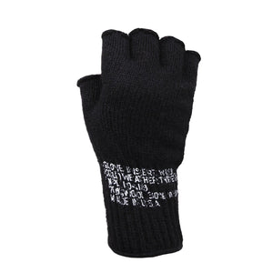 Black G.I. Fingerless Glove Liners USA MADE