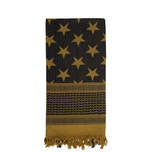 Tactical Shemagh Stars & Stripes US Flag Scarf Keffiyeh Wrap 100% Cotton