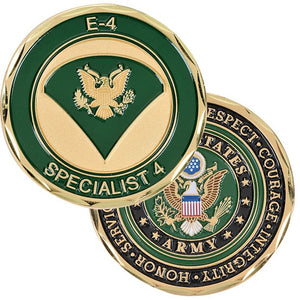 E-4 Army Specialist Challenge Coin