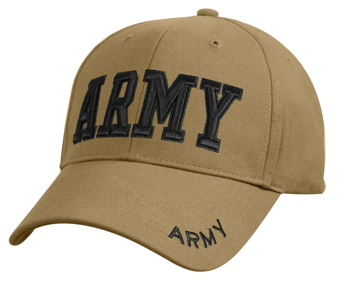 Deluxe Army Embroidered Low Profile Insignia Cap - Coyote Brown