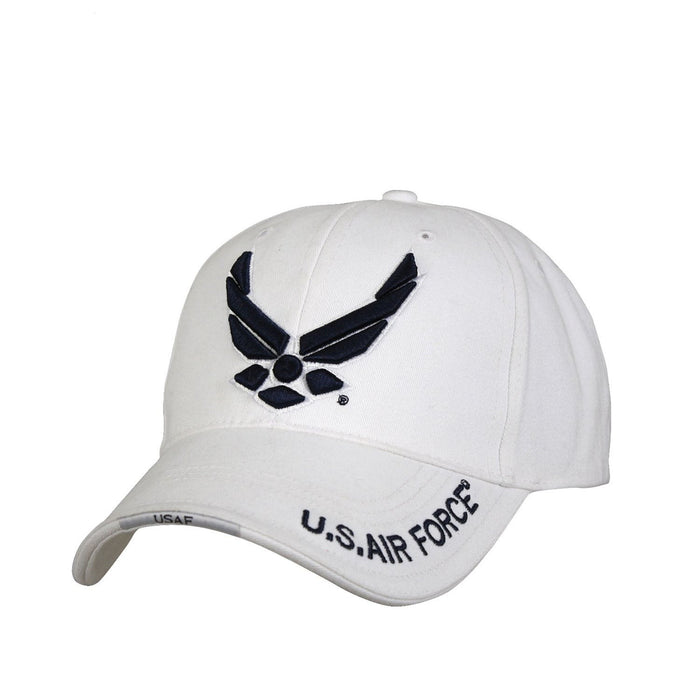 Deluxe U.S. Air Force Wing Low Profile Insignia Cap - White