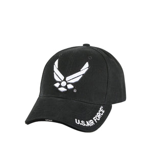 Deluxe U.S. Air Force Wing Low Profile Insignia Cap - Black
