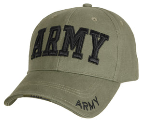Deluxe Army Embroidered Low Profile Insignia Cap - Green