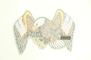 Large Embroidered Flying American Eagle Patriotic Iron on Patch 14"x10"