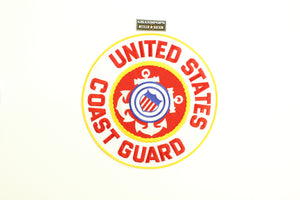 Large Embroidered United States Coast Guard Crest Patriotic Iron on Patch 10"