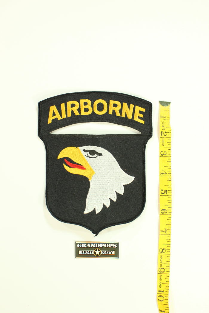 Large Embroidered 101st Airborne Screaming Eagles Sew on Patch 6"x7.25"