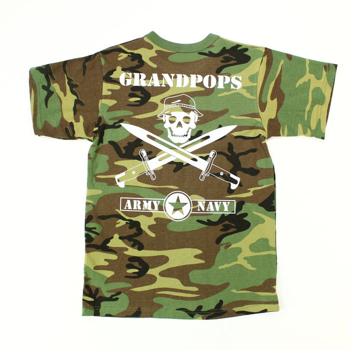 Grandpops Army Navy Woodland Camo Short Sleeve T-Shirt