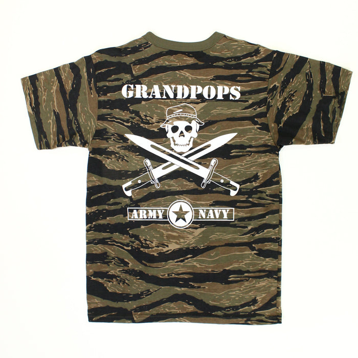Grandpops Army Navy Tiger Stripe Camo Short Sleeve T-Shirt