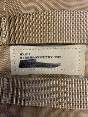 USMC MOLLE M4/M16 Triple-Magazine Pouch Coyote Brown USED