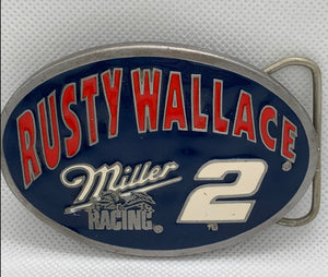 Rusty Wallace Miller Racing 2 NASCAR Belt Buckle Special Edition #1756