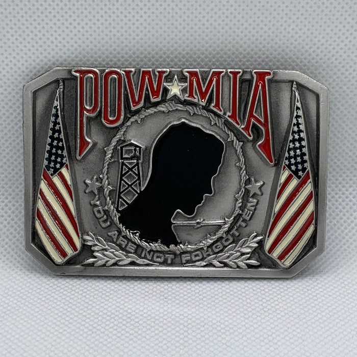 POW MIA You Are Not Forgotten Belt Buckle
